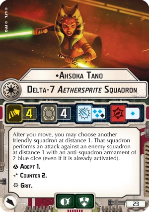 Ahsoka Tano Delta-7 Aethersprite Squadron card