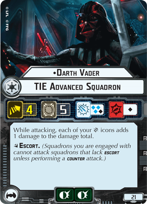 Darth Vader Tie Advanced Squadron Star Wars Armada Wiki Fandom