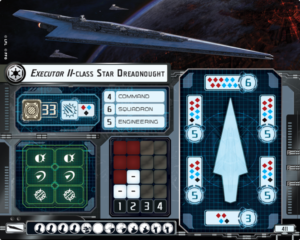 Imperial Star Destroyer Ship Barebones NO UPGRADE CARDS Star Wars Armada 