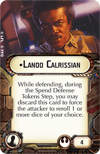 1 x playing card Star Wars Heroes Lando Calrissian Rebel Alliance 10C 