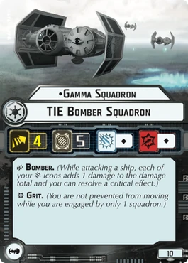 Gamma Squadron TIE Bomber Squadron card