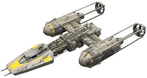 Buy Star Wars Gold Squadron Y-Wing Fighter With Pilot