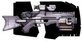 Bizzy's custom-made blaster carbine.