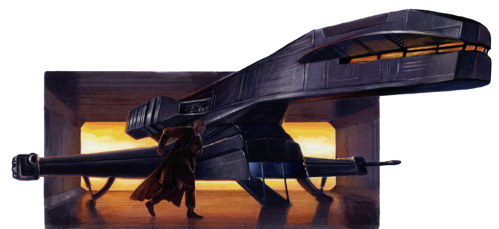 A Jedi Shadow sneaks aboard a Herald-class shuttle