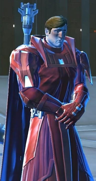 Lassicar wore the red armor of the Imperial Guard.