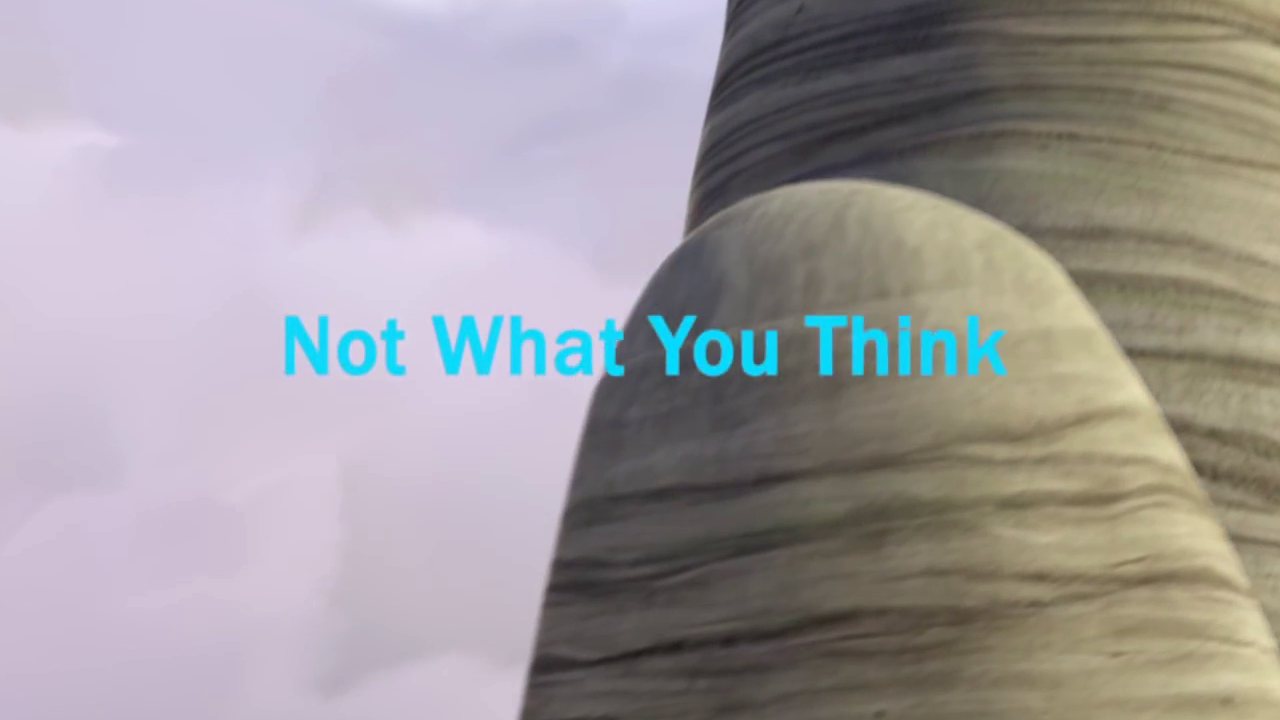 The original title screen of "Not What You Think."