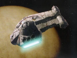 The Outrider orbiting Tatooine