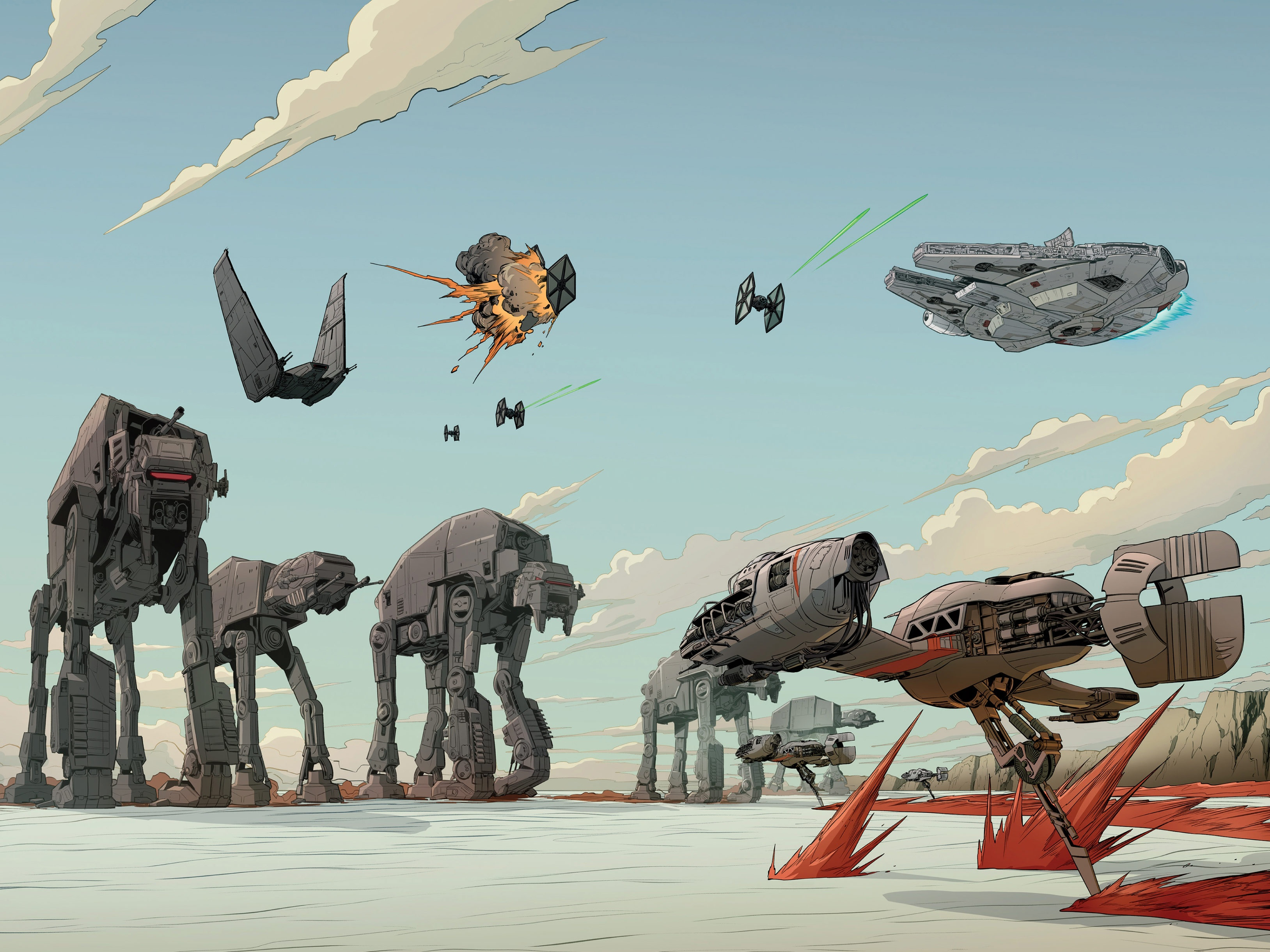 The First Order's forces almost destroyed the Resistance during the Battle of Crait.