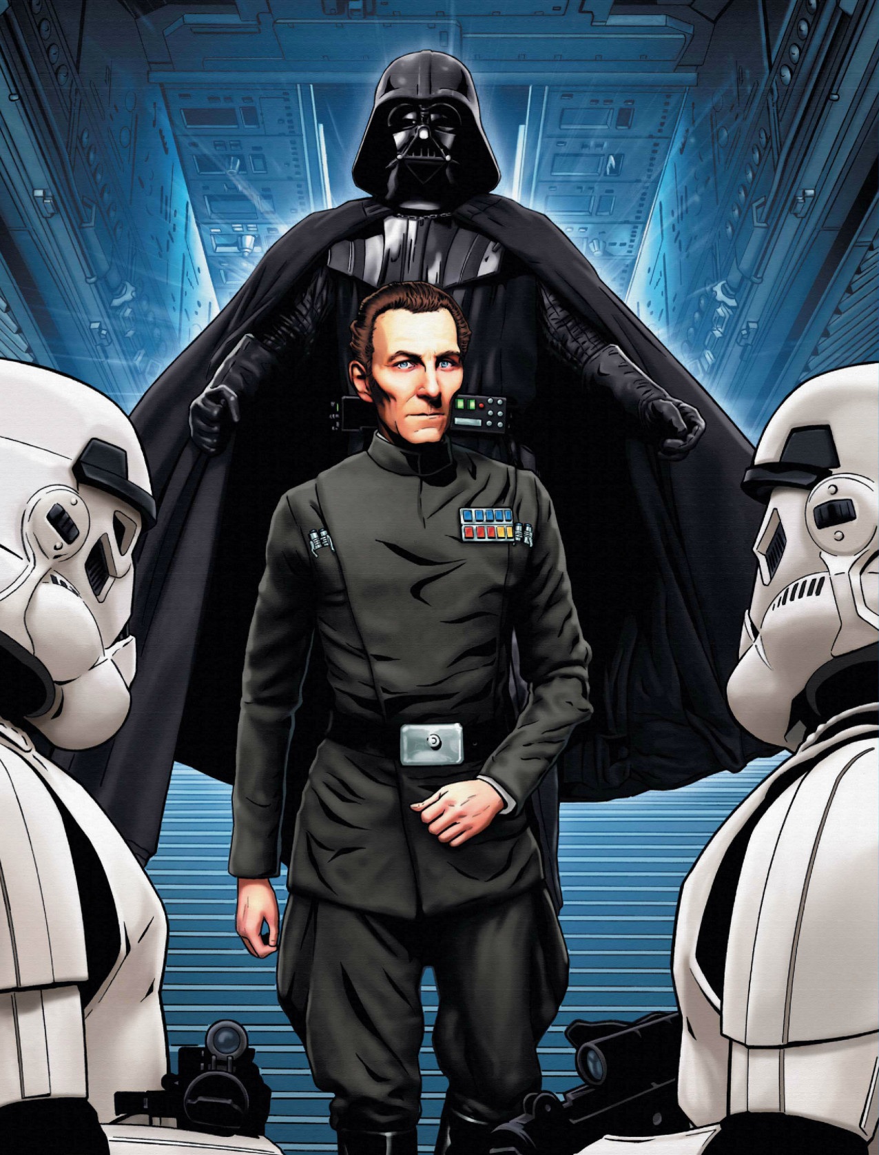 Moff Tarkin and Lord Vader land on Murkhana