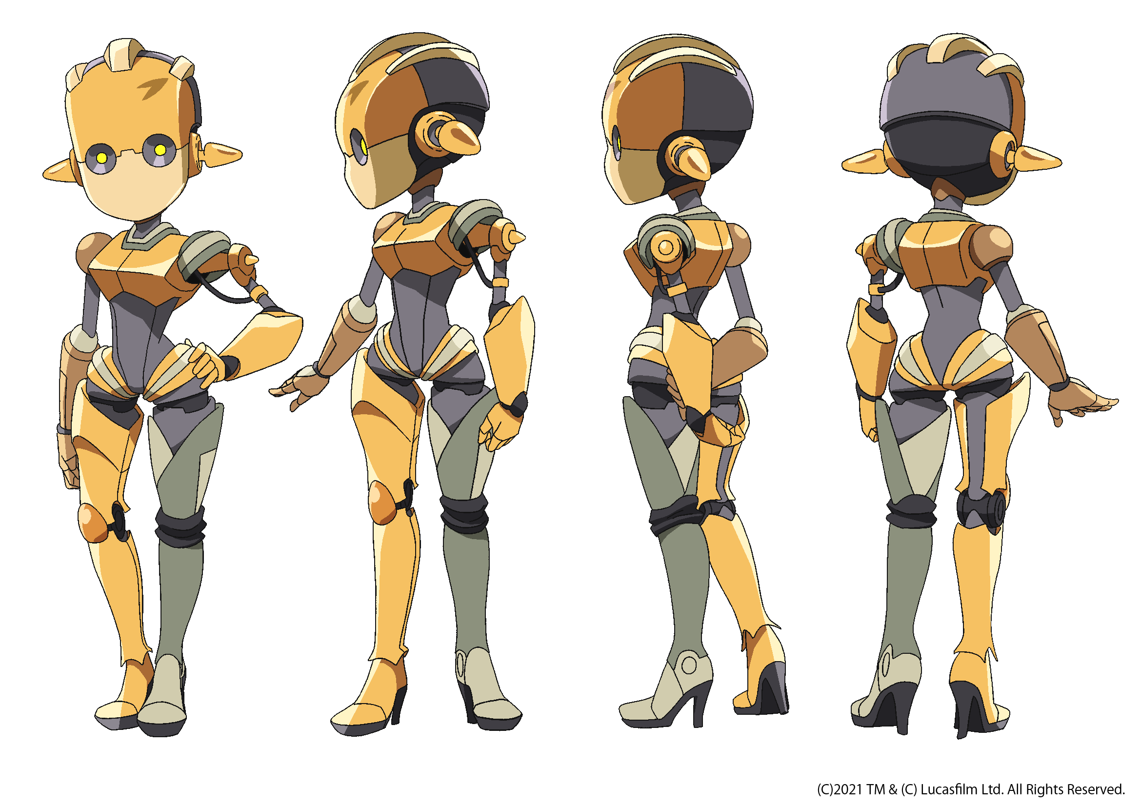 Character design concept for K-344, created by Cedric Herole