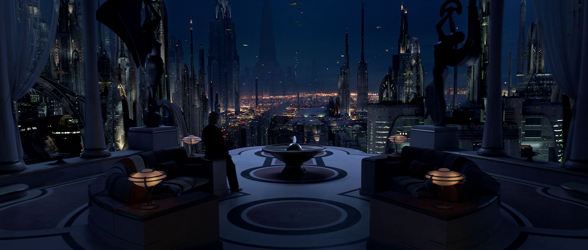 Padmé's veranda at night