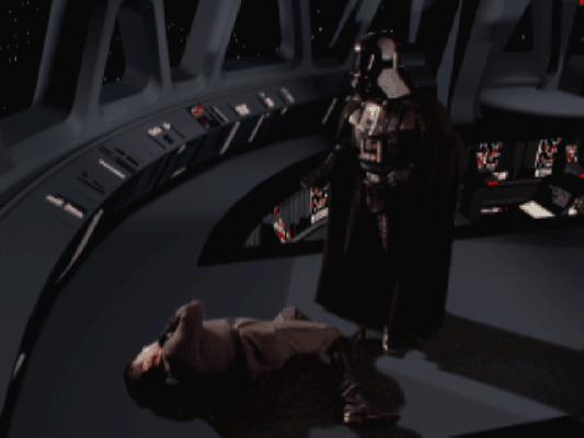 Sarn is executed by Darth Vader.