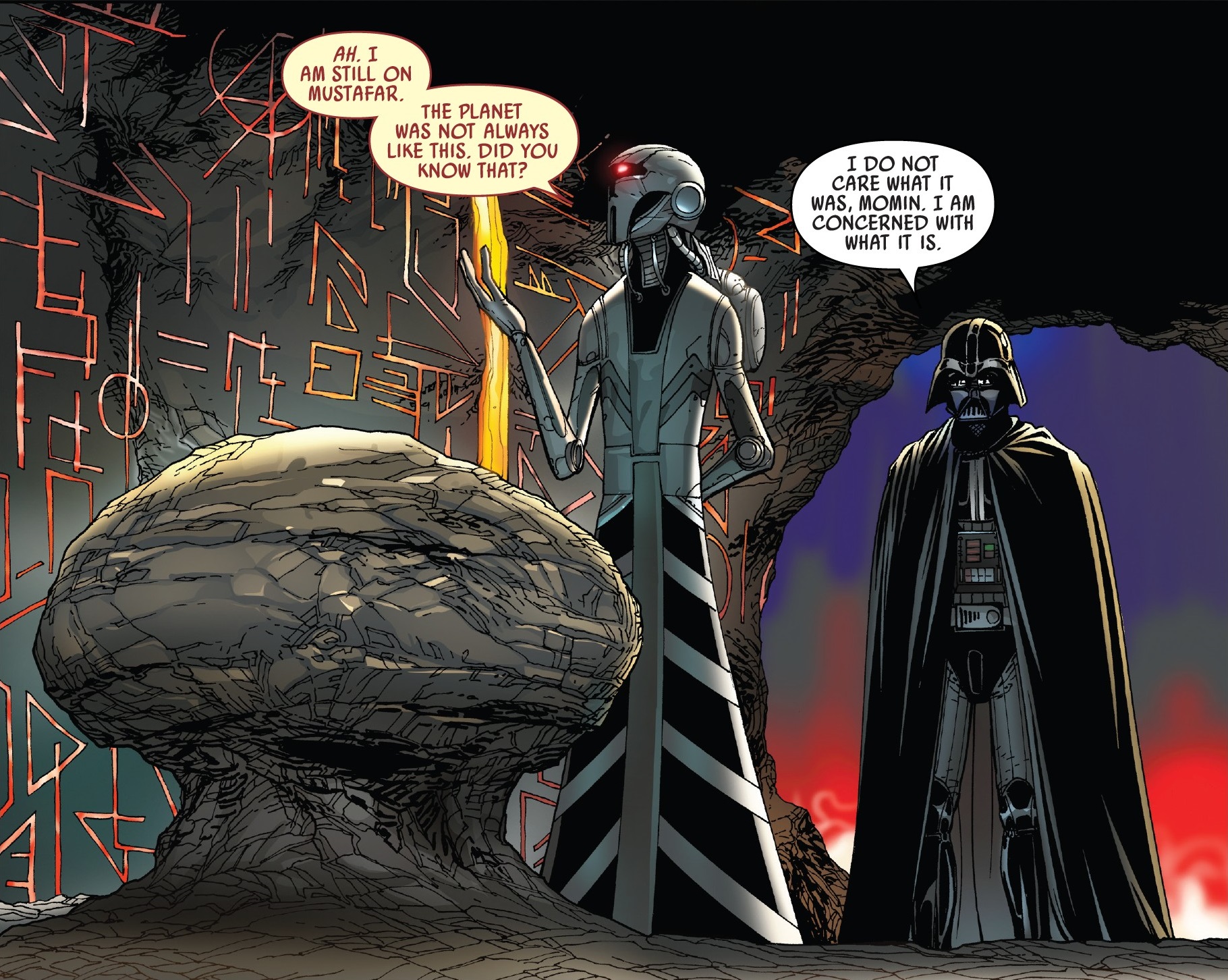 Momin conversing with Vader through a possessed Mustafarian.