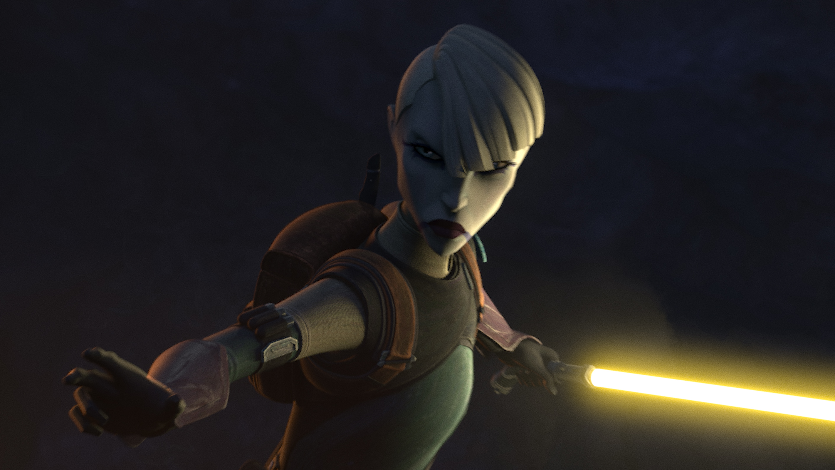 Asajj Ventress facing the Bad Batch