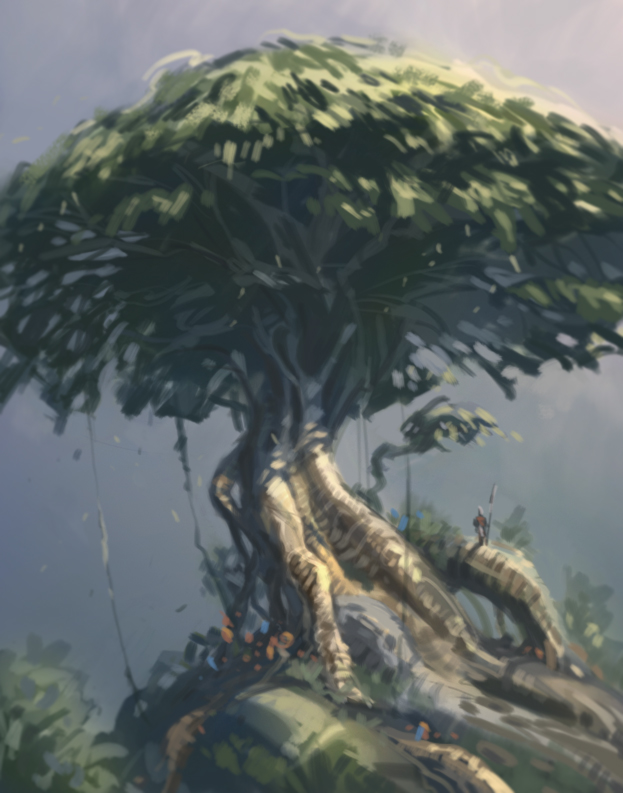 Concept art of the Great Tree for Star Wars Galaxies: Rage of the Wookiees.