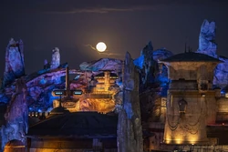 Black Spire Outpost with moon