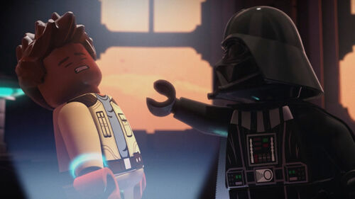 Darth Vader interrogating Rowan