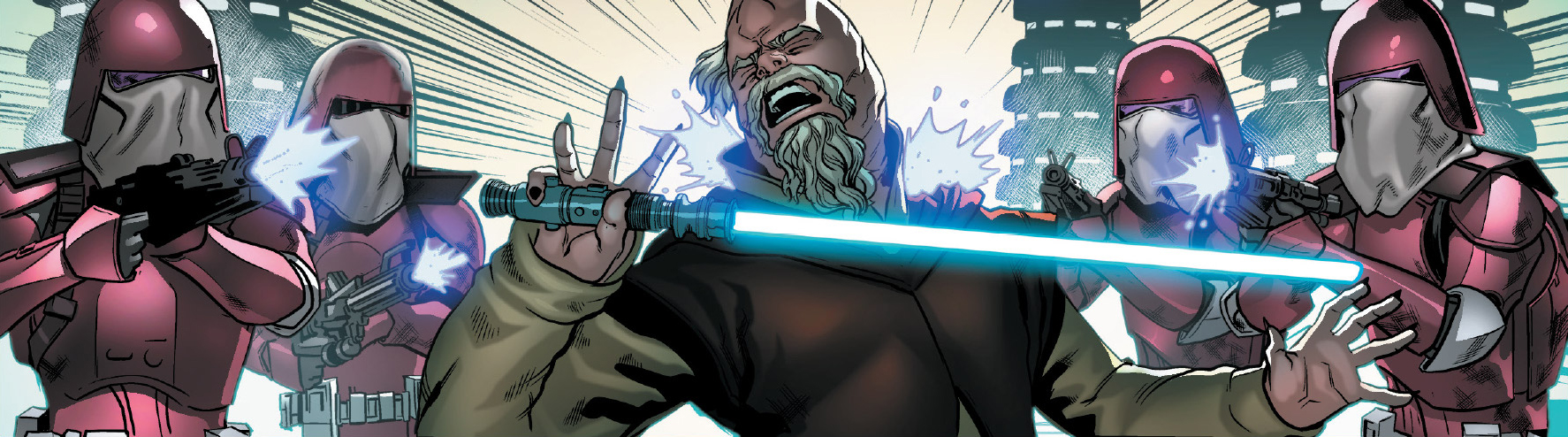 The 21st Nova Corps executed Order 66, killing Jedi General Ki-Adi-Mundi while fighting on the front lines of Mygeeto.