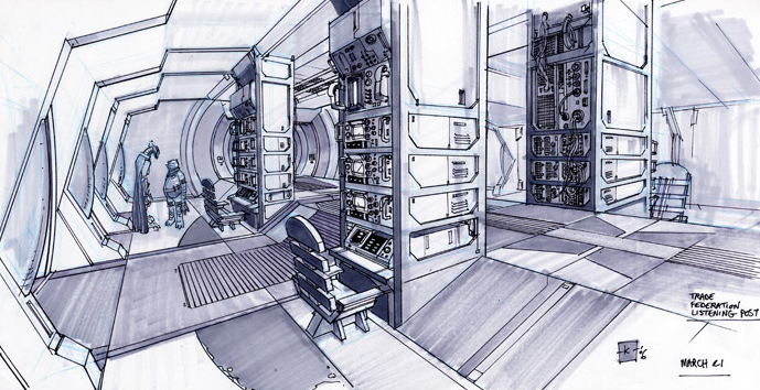 Concept art of Skytop Station's interior