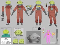 Mouthless alien concept