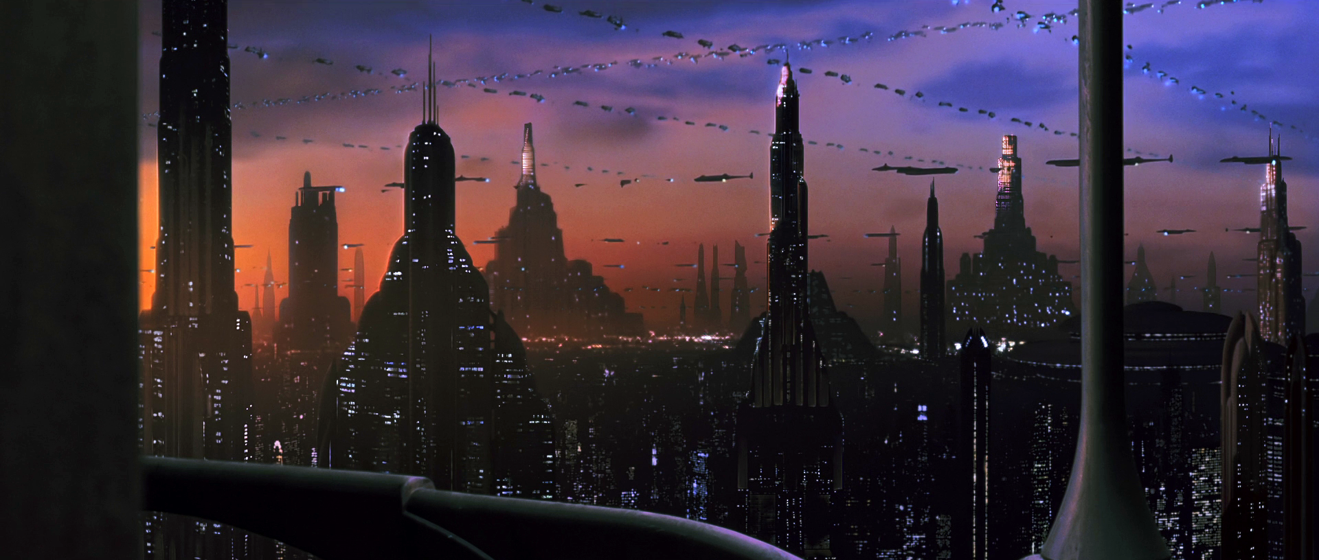 The apartment offered a panoramic view of Galactic City.