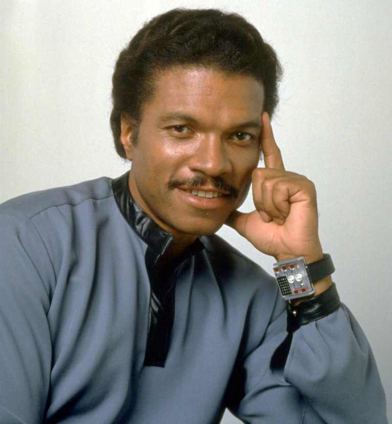 Lando Calrissian wearing a wrist link