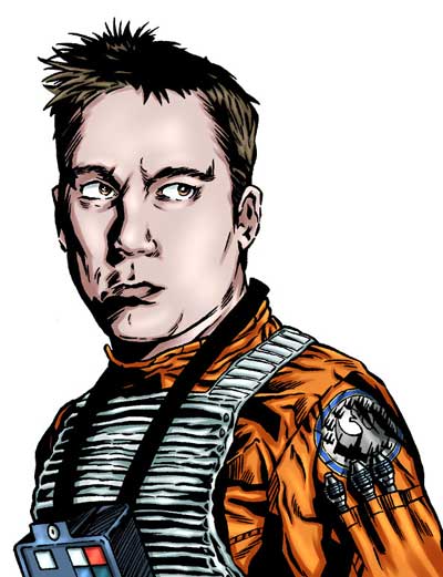 Lieutenant Myn Donos, the Wraith Squadron pilot who slew Apwar Trigit.