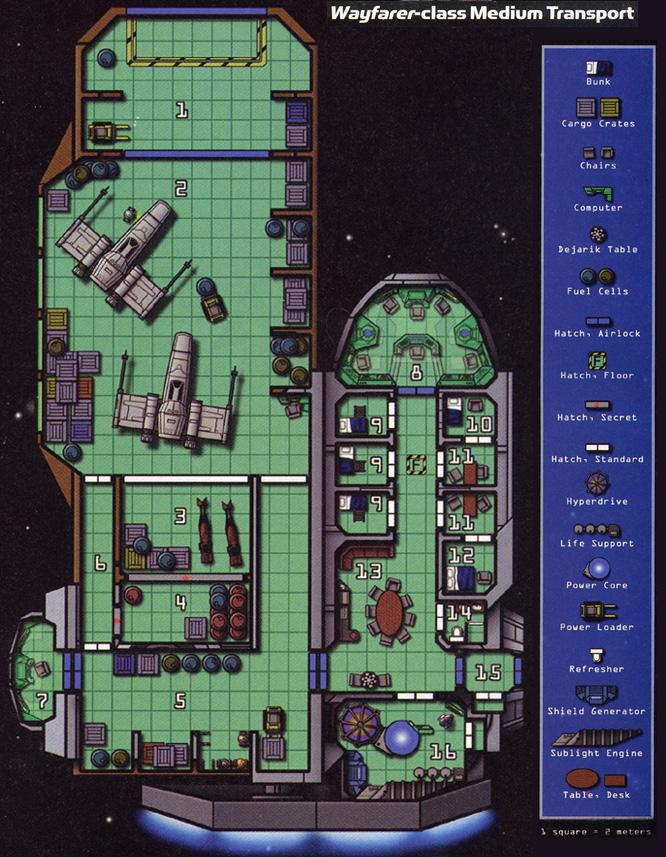 The layout of a Wayfarer-class transport