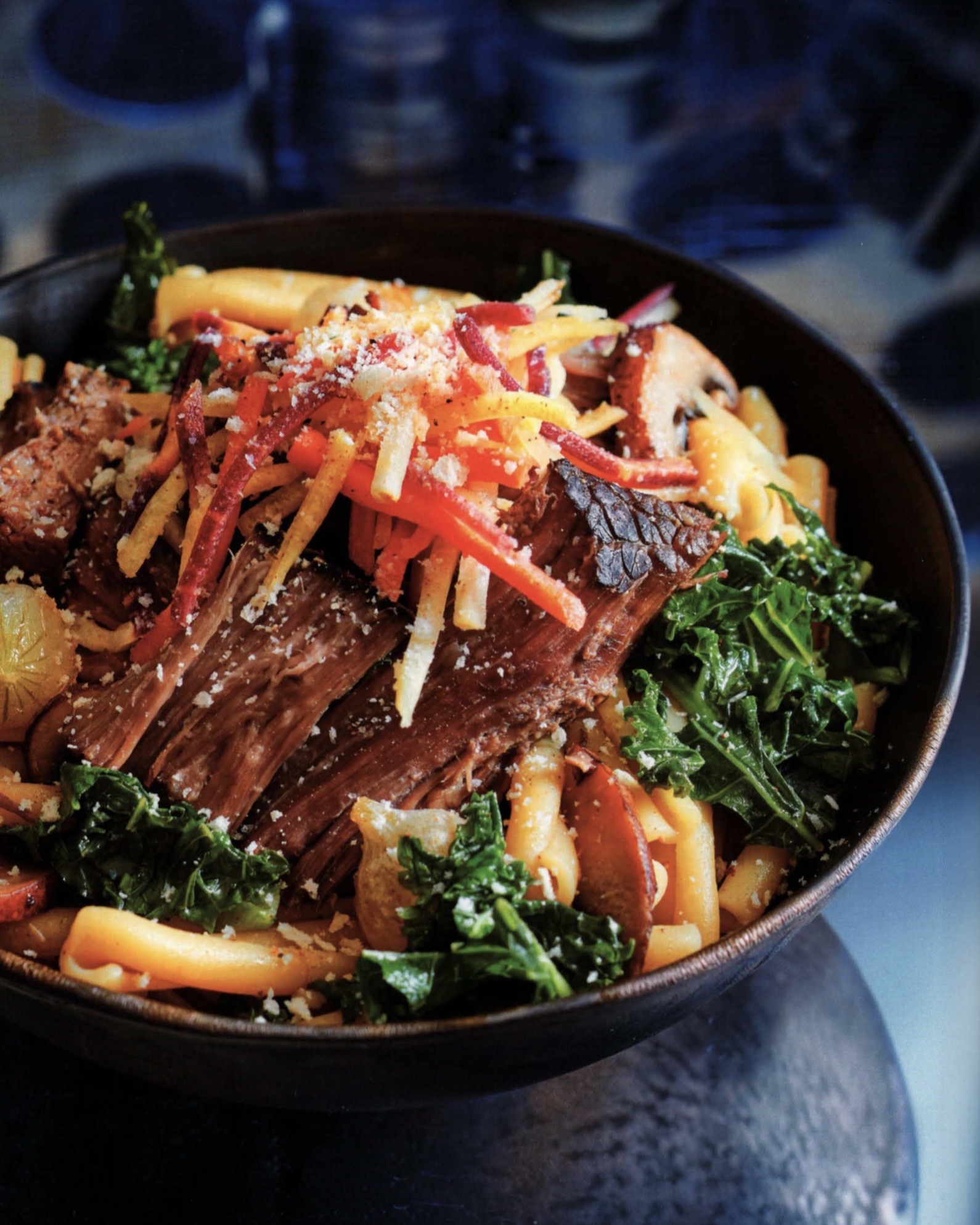 Pyloon taught Greez how to cook Braised Shaak Roast (pictured).