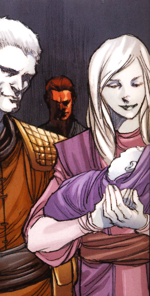 Edessa as a baby, with her parents and Antos Wyrick