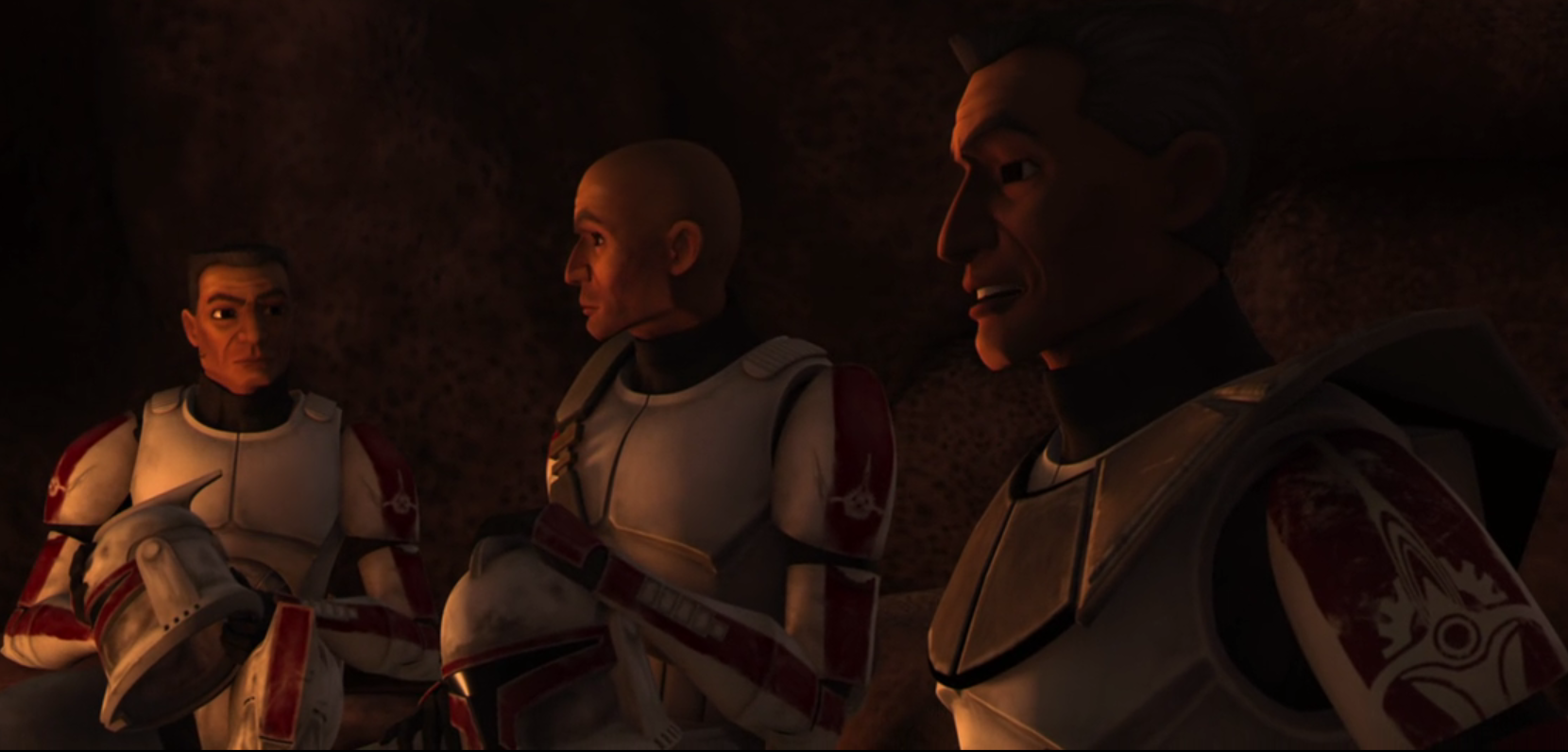 A trio of clone shock troopers served under Jedi General Yoda during a diplomatic mission to Rugosa.