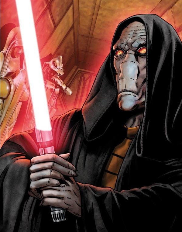 Darth Plagueis's lightsaber appearance in Common Appearance