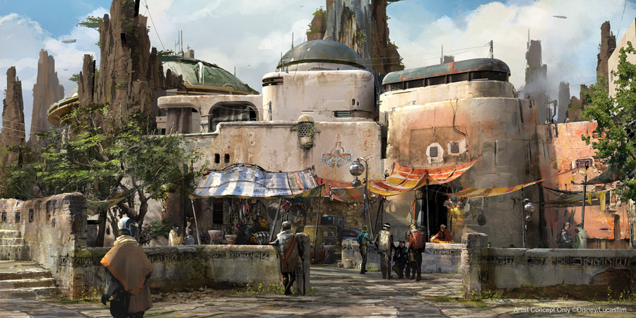 Concept art of Savi's Workshop exterior