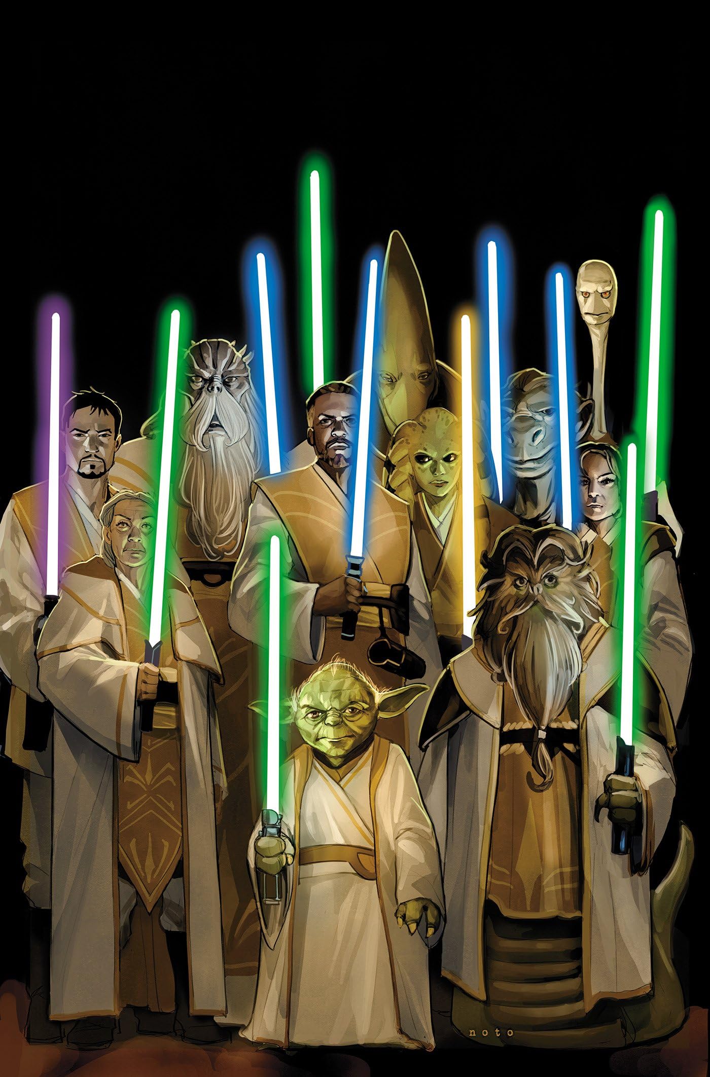 Eleven masters on the Jedi High Council of 230 BBY after another member, Stellan Gios, gave his life on Starlight Beacon.