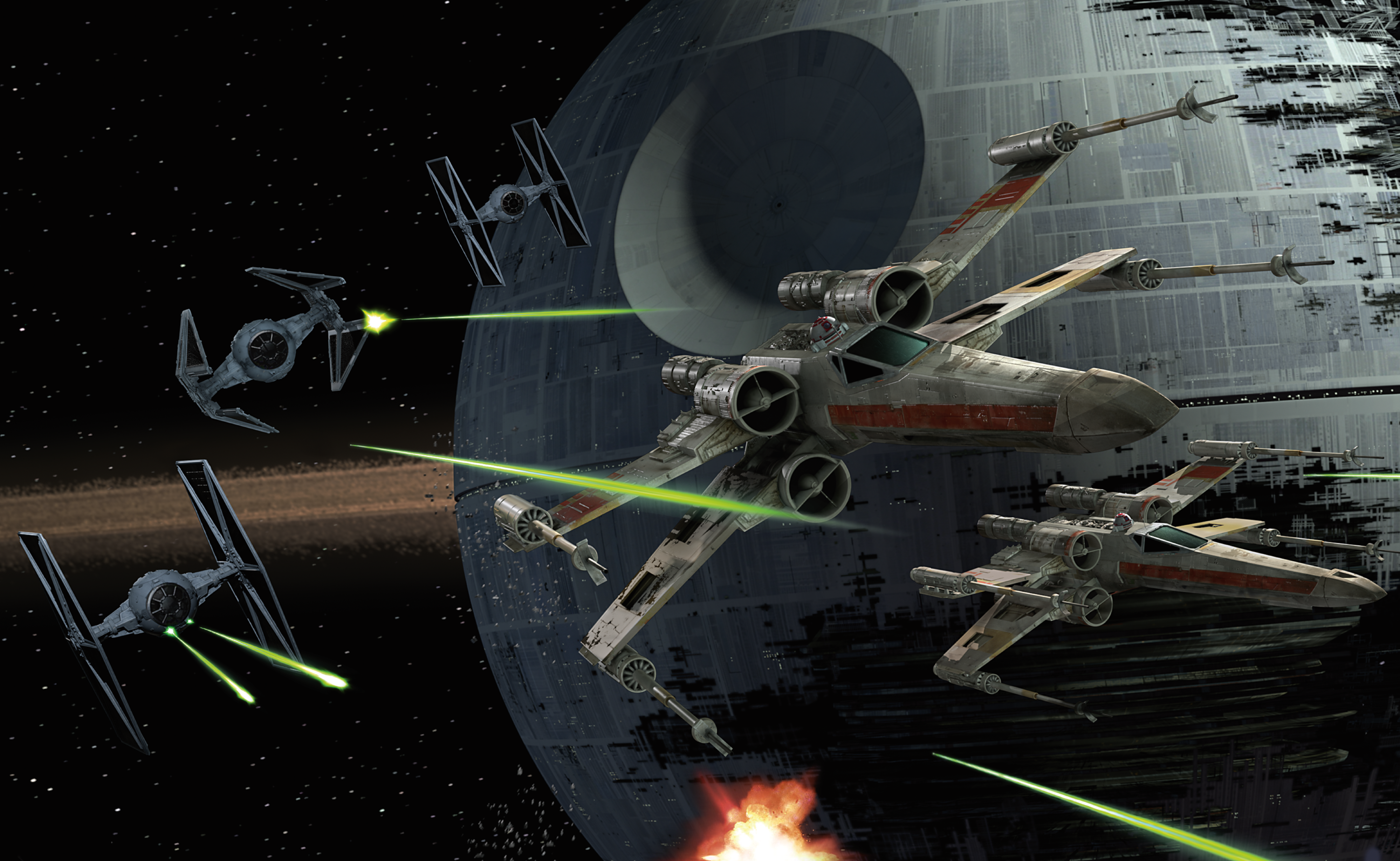 Imperial forces engage the attacking Rebel forces during the skirmish