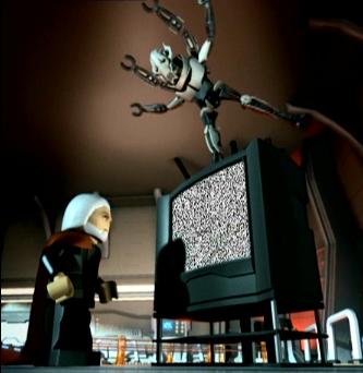 General Grievous on top of a television set