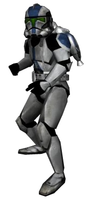 A Phase II jet trooper of the 501st Legion.