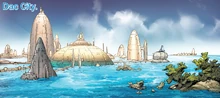 Dac City was partially submerged above water