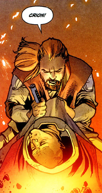 Crion dies before Qui-Gon Jinn can save him.