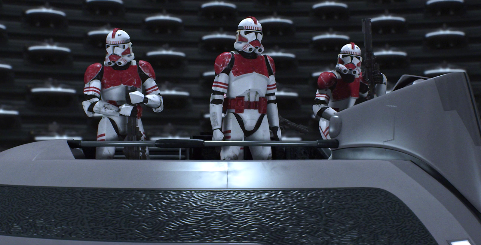 Coruscant Guard shock troopers secure the Senate Building