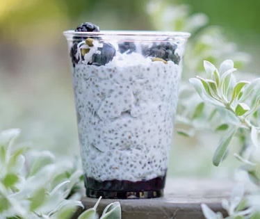 Blue Milk Chia Pudding appearance 