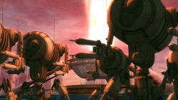 アソーカ・タノの戦犯により、アナキン・スカイウォーカーは大量のリテイル・ドロイドの相手をすることになった