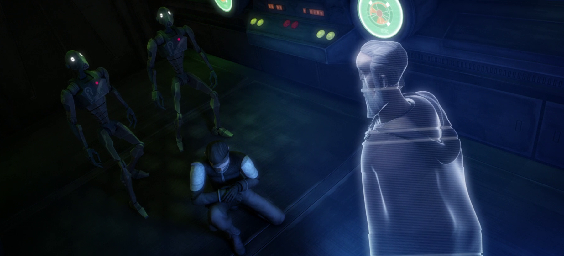 Bonteri confronts Dooku, accusing Dooku for the murder of his mother.