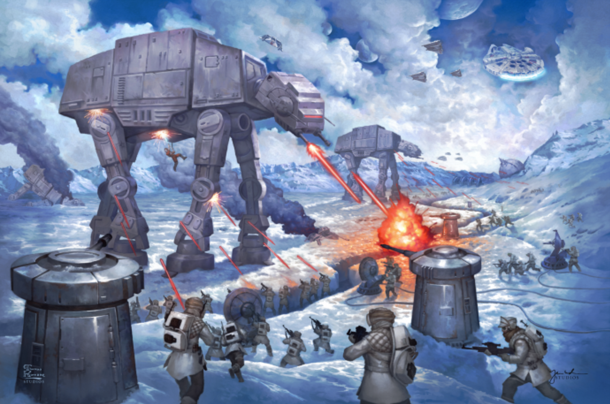 Alliance forces battle the Empire on Hoth.