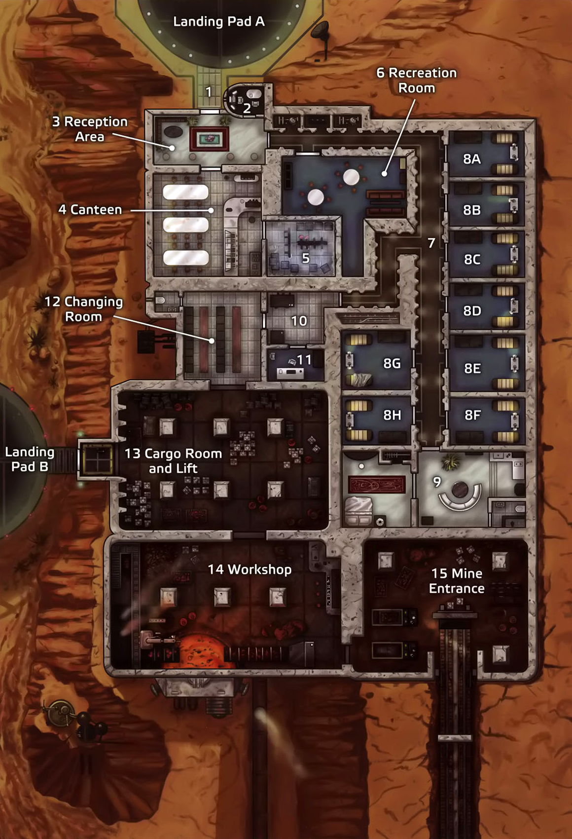 Bargos's mining operation appearance 