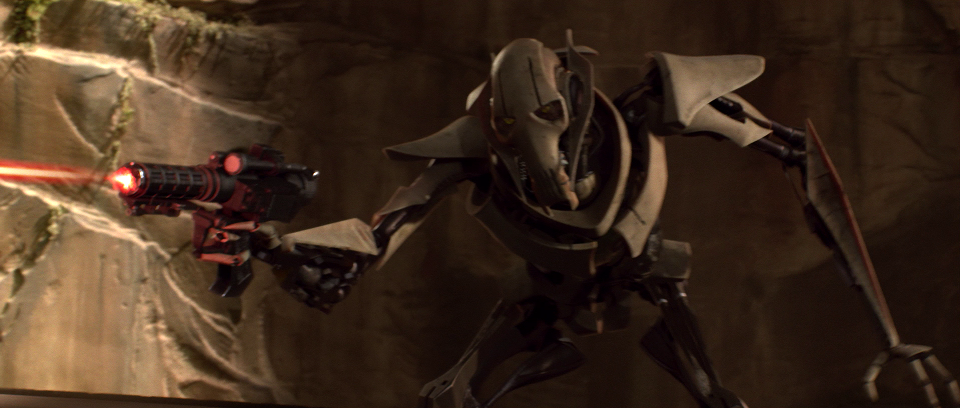 General Grievous with his custom DT-57, Grievance Striker.