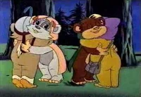  hugs   and  hugs  after being saved by them.