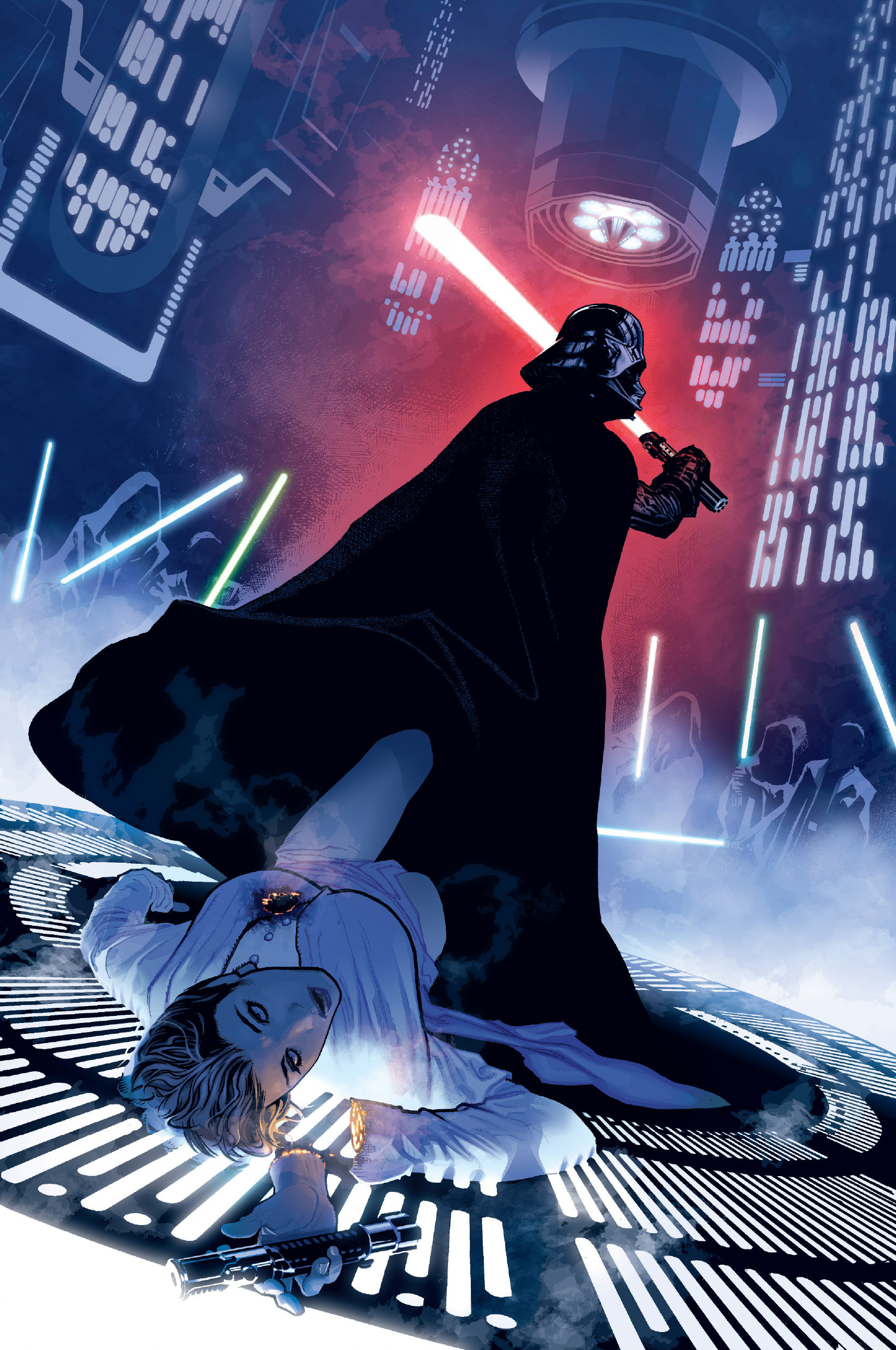 Sia-Lan Wezz's death on Kessel, as featured on the cover of Star Wars: Purge