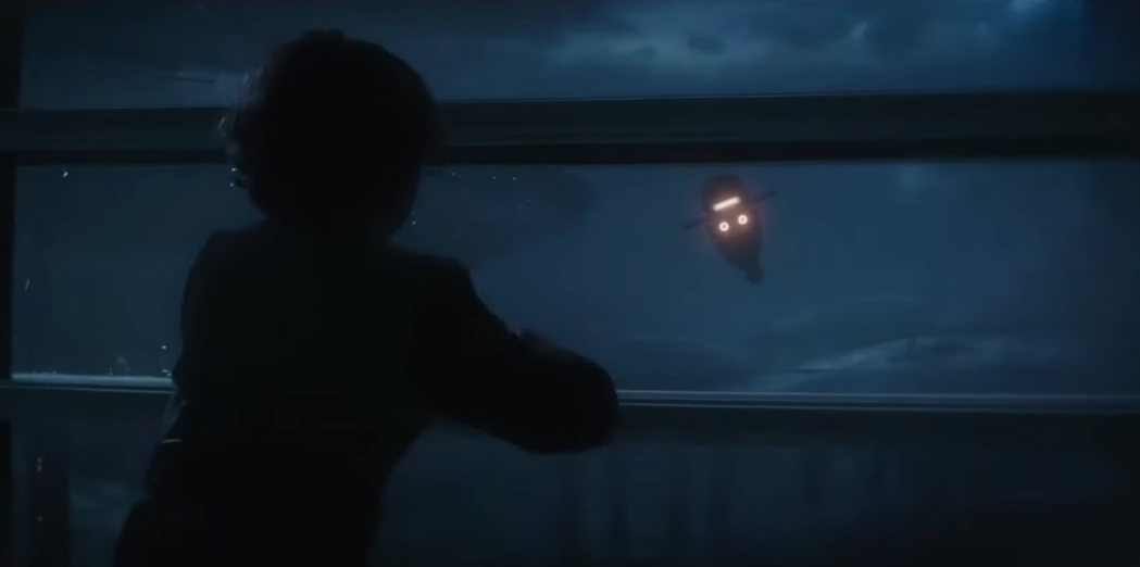 Young Boba watching his father depart from Kamino.