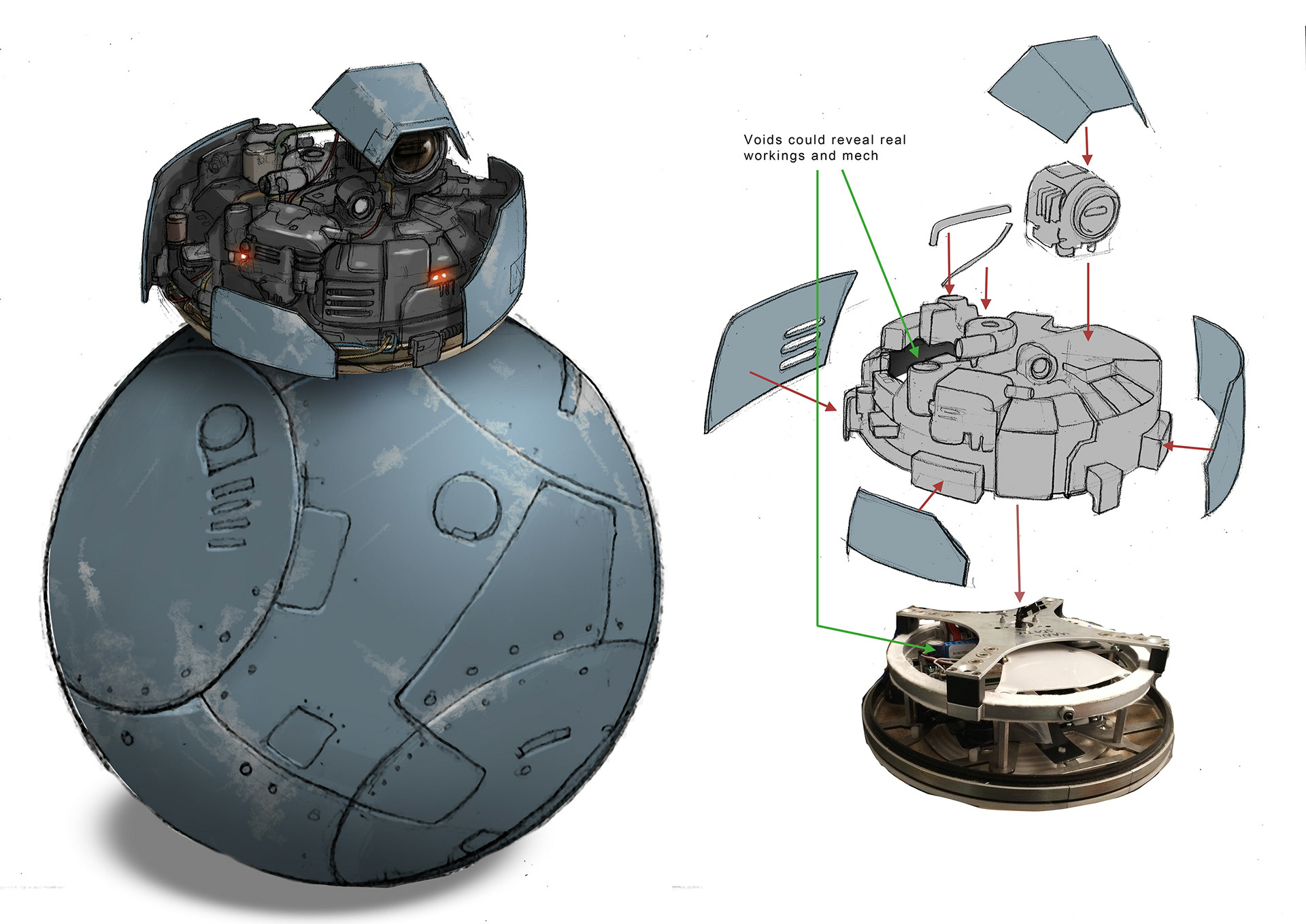 Concept art of 2BB-2 was created by Jake Lunt Davies.